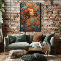 Surreal Tranquility Artistic Design Art Nouveau Poster PosterGoat