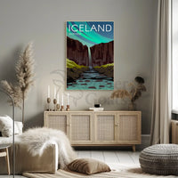 Svartifoss Icelandic Adventure Travel Poster PosterGoat