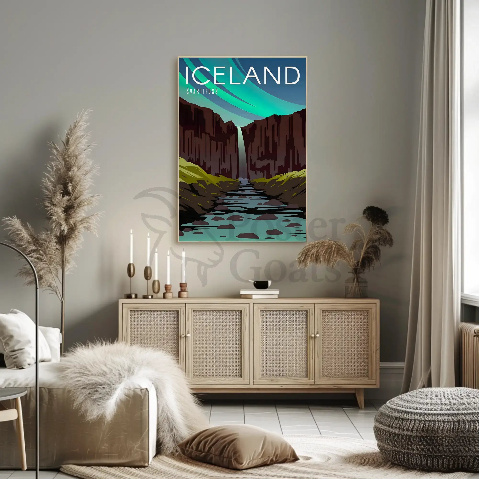 Svartifoss Icelandic Adventure Travel Poster PosterGoat