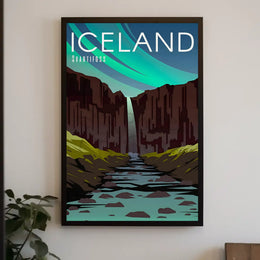 Svartifoss Icelandic Adventure Travel Poster PosterGoat
