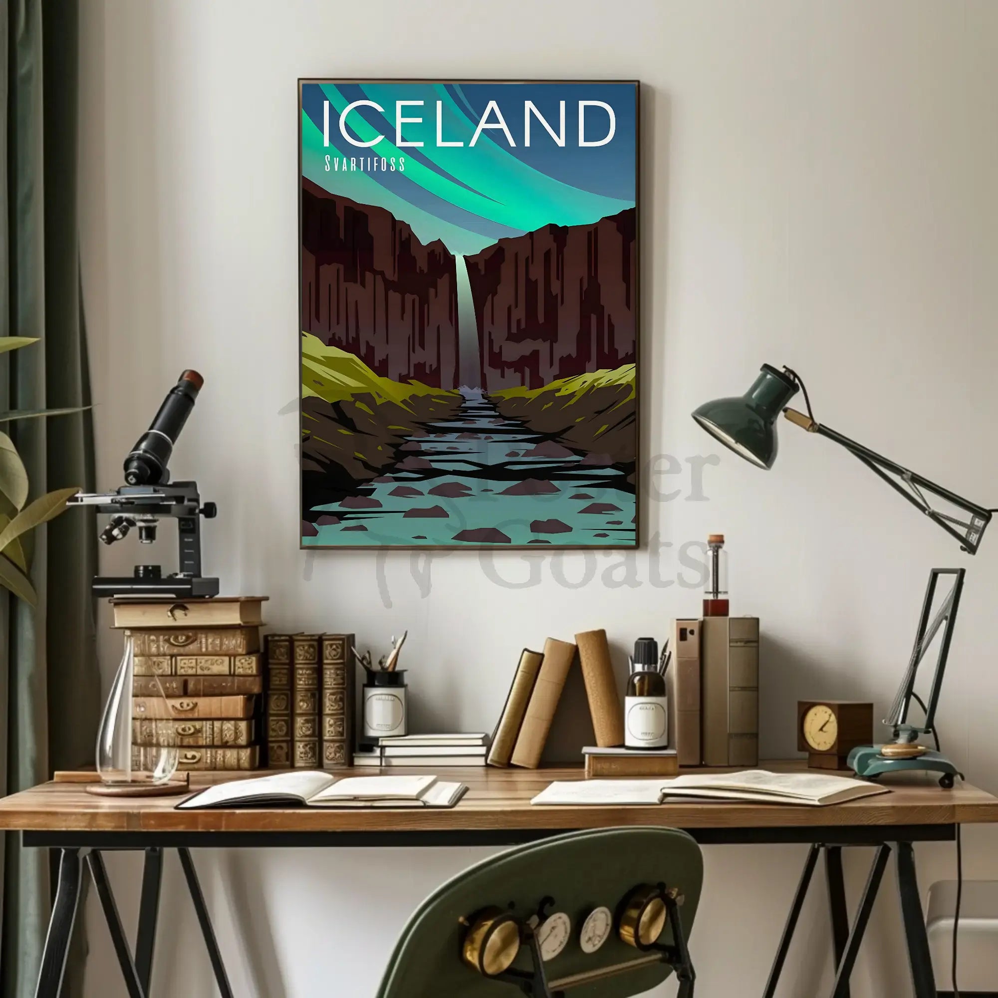Svartifoss Icelandic Adventure Travel Poster PosterGoat