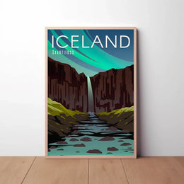Svartifoss Icelandic Adventure Travel Poster PosterGoat