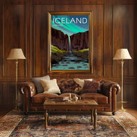 Svartifoss Icelandic Adventure Travel Poster PosterGoat