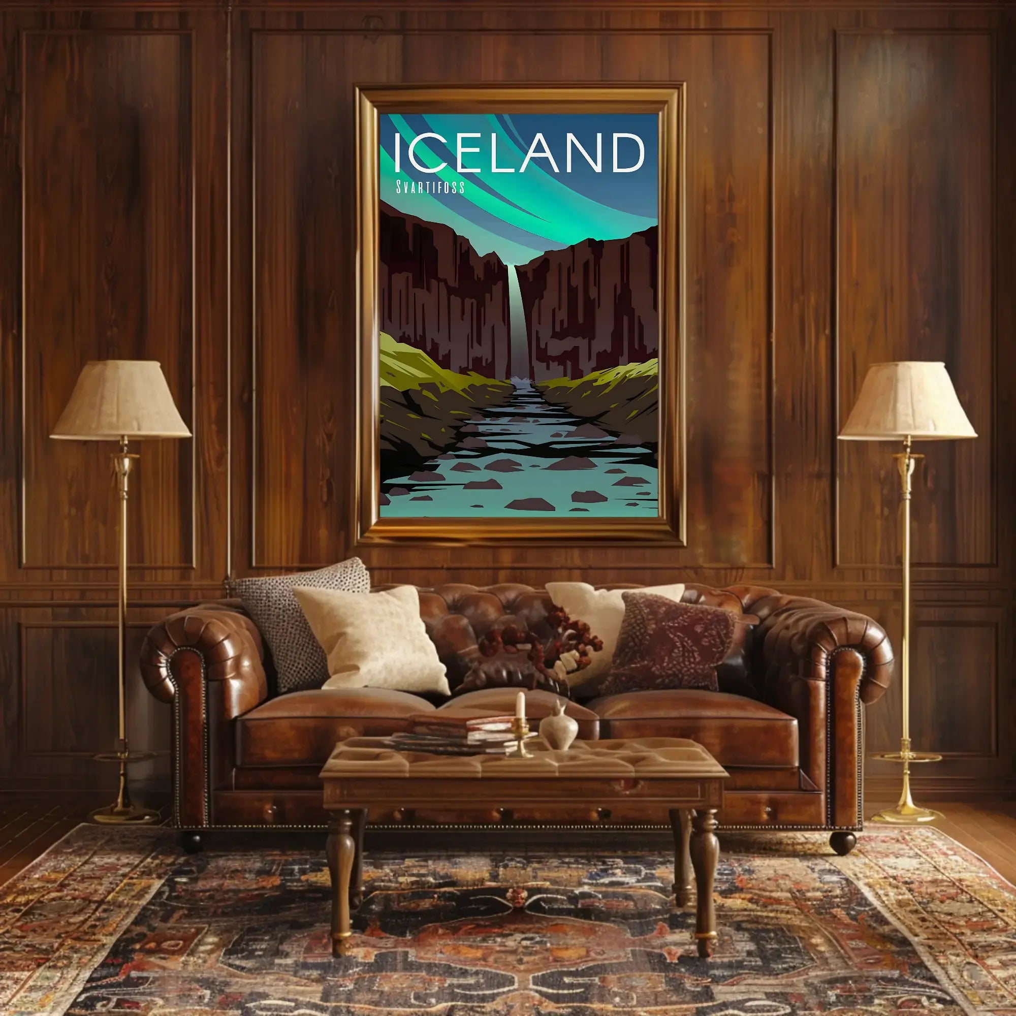 Svartifoss Icelandic Adventure Travel Poster PosterGoat