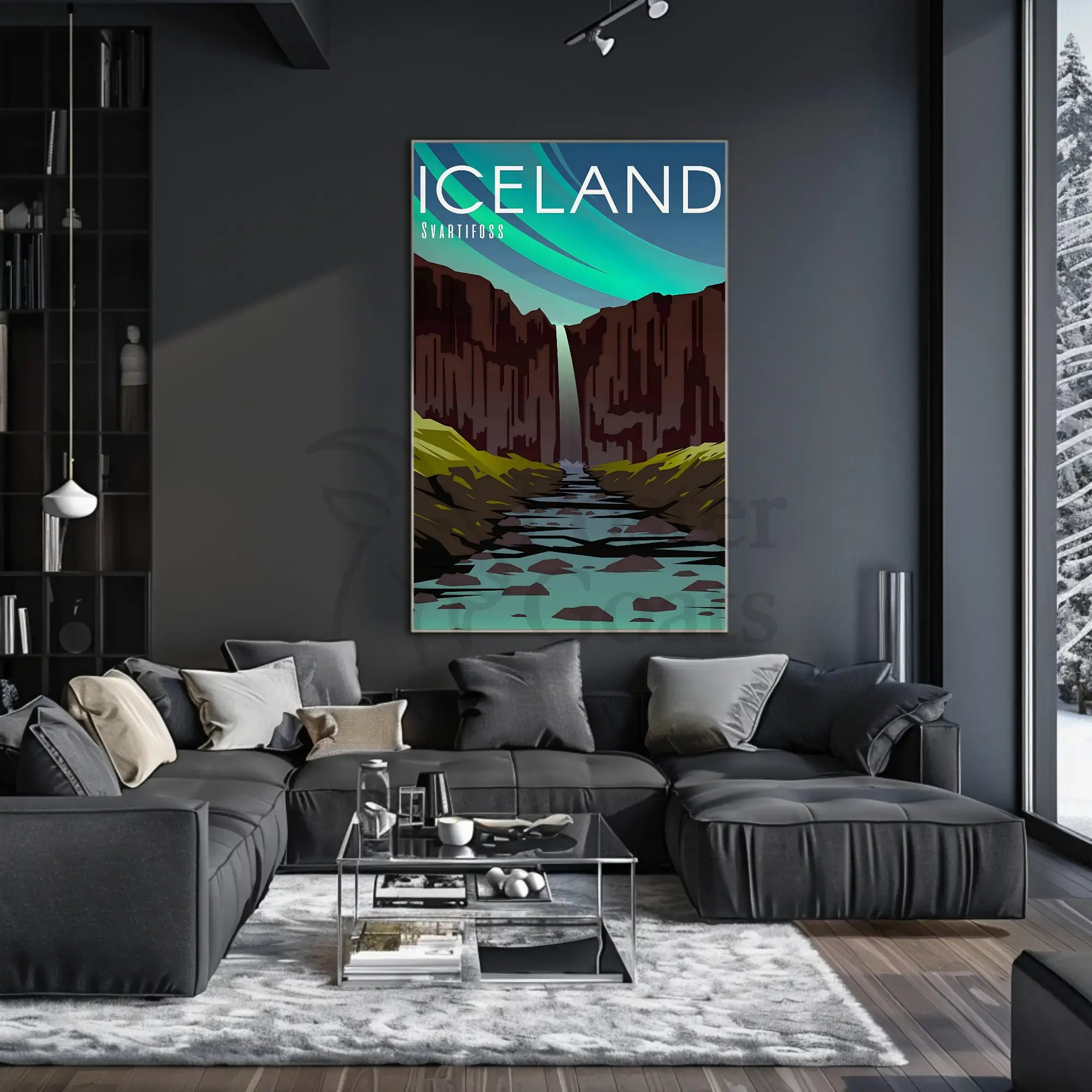 Svartifoss Icelandic Adventure Travel Poster PosterGoat
