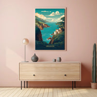 Swedish Coastal Retreat Vintage-inspired Travel Poster PosterGoat