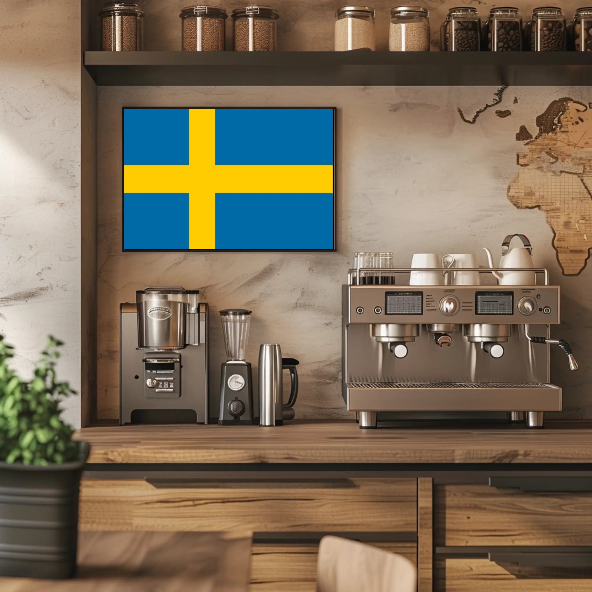 Swedish Flag Iconic Nordic Heritage Art Country Flag Poster PosterGoat