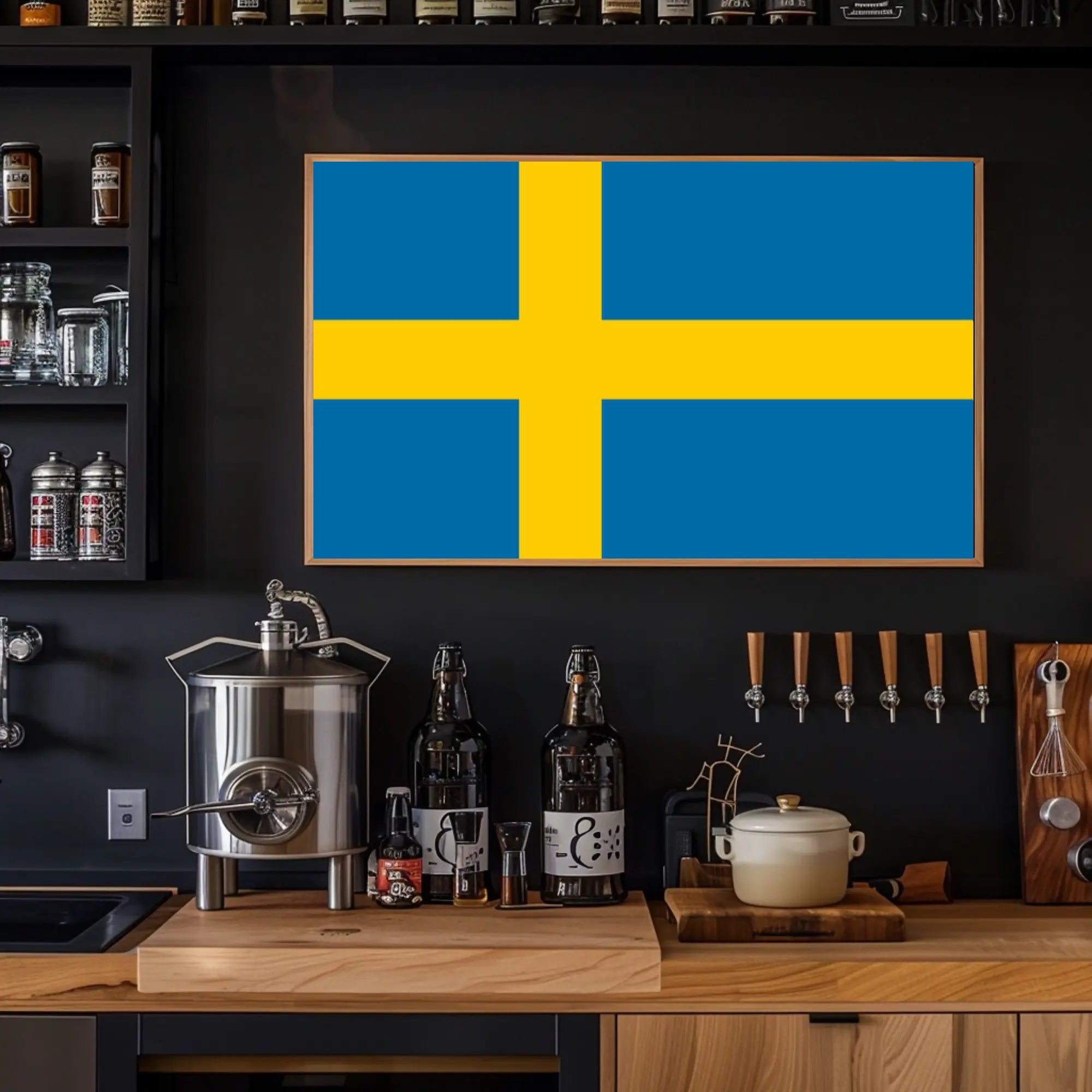 Swedish Flag Iconic Nordic Heritage Art Country Flag Poster PosterGoat