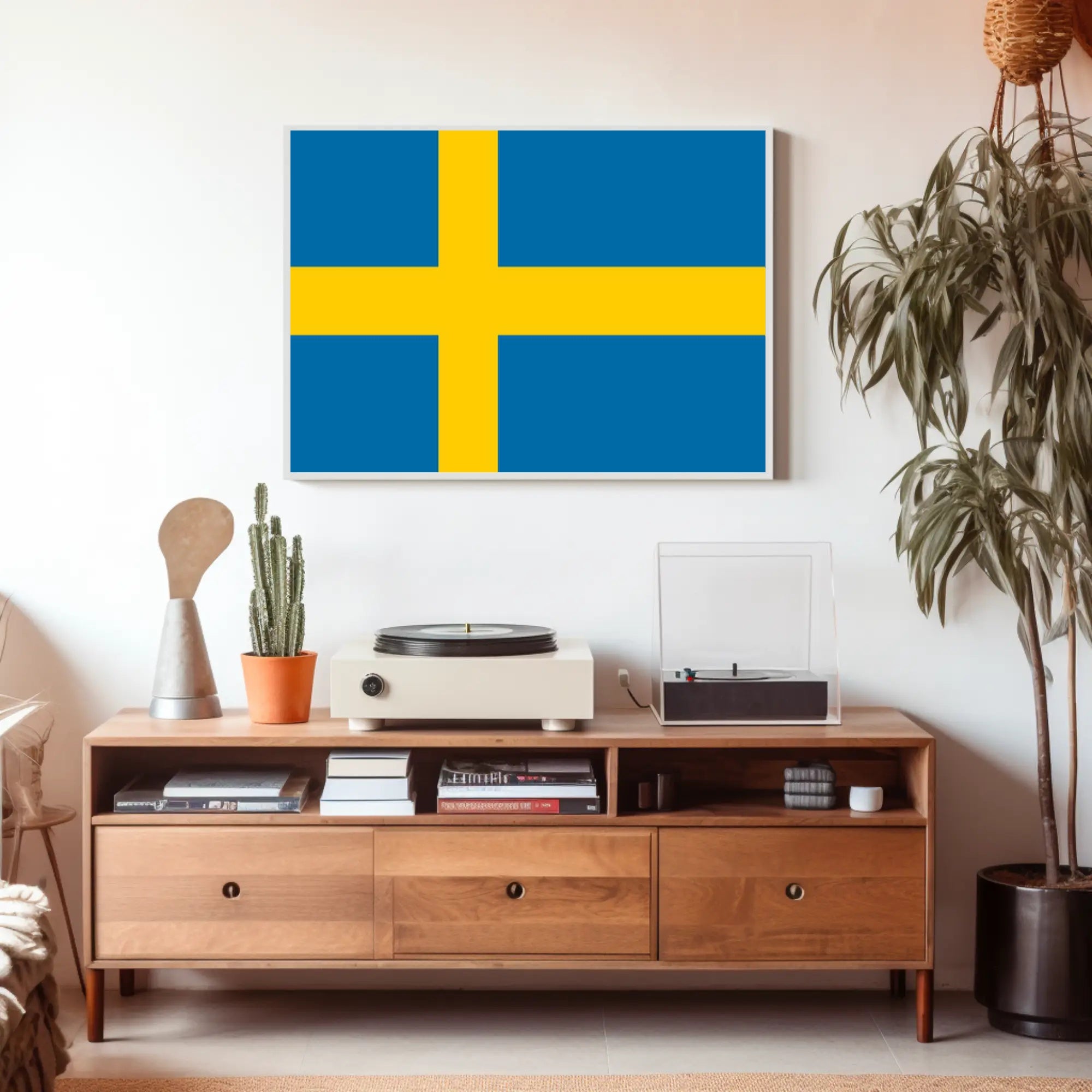 Swedish Flag Iconic Nordic Heritage Art Country Flag Poster PosterGoat