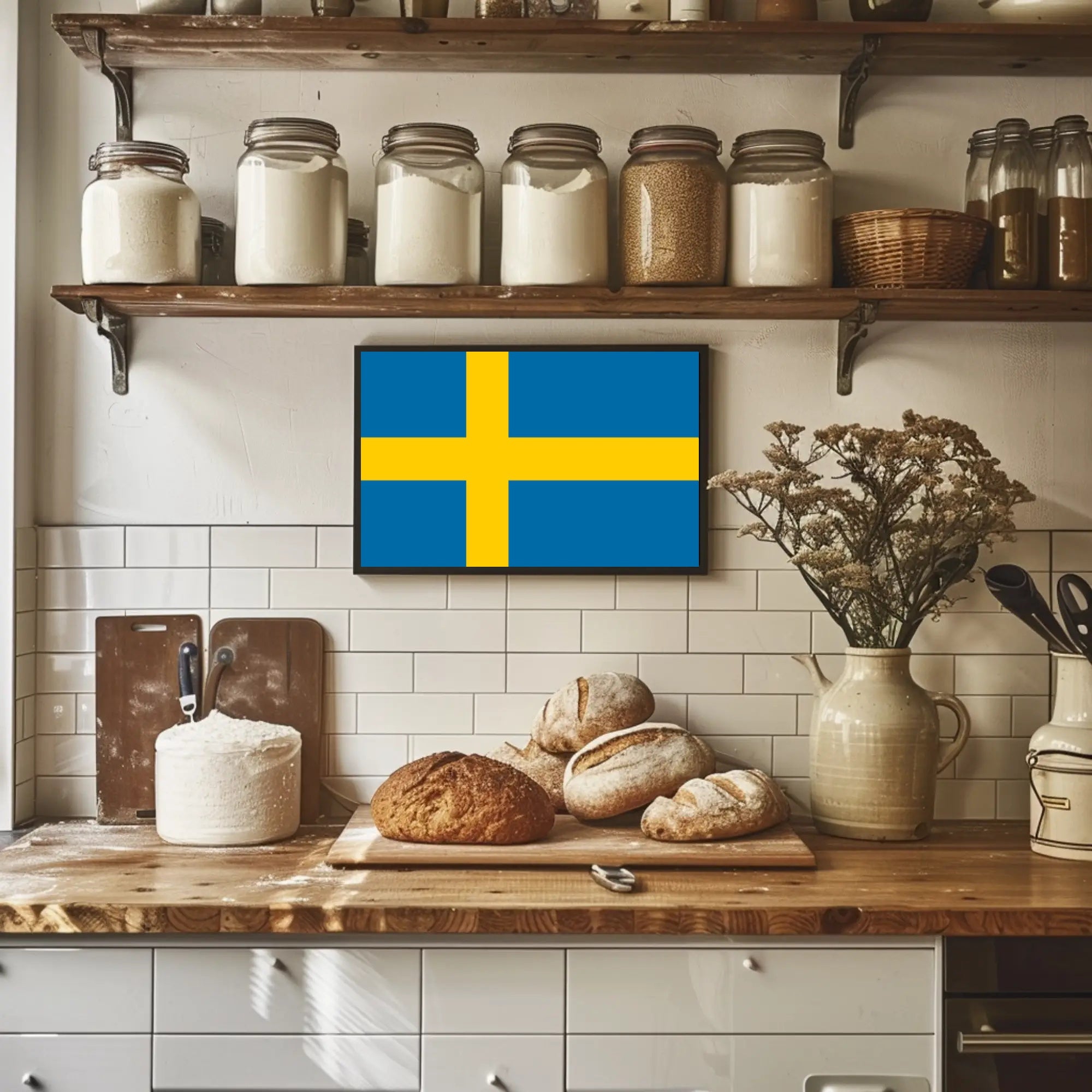 Swedish Flag Iconic Nordic Heritage Art Country Flag Poster PosterGoat