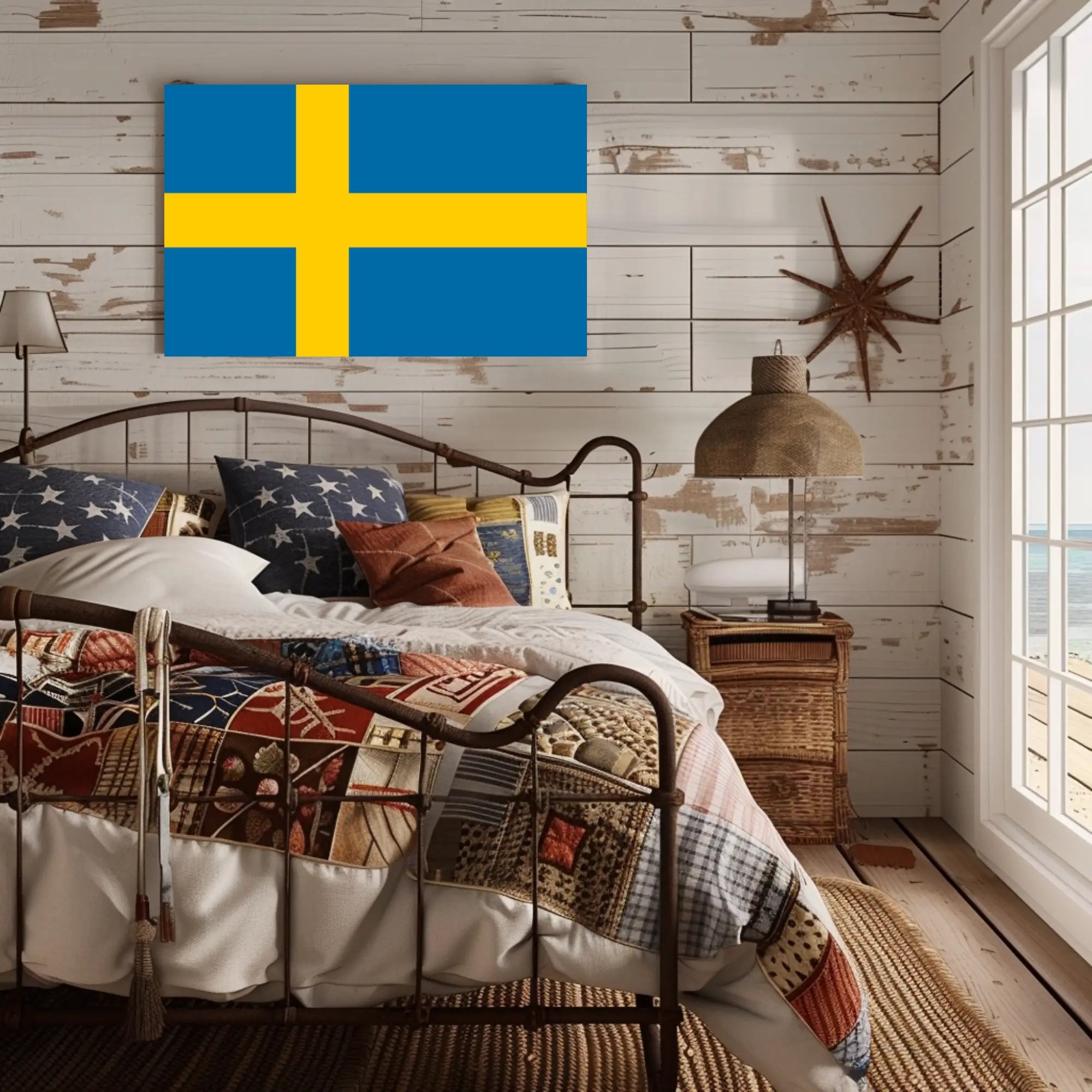 Swedish Flag Iconic Nordic Heritage Art Country Flag Poster PosterGoat