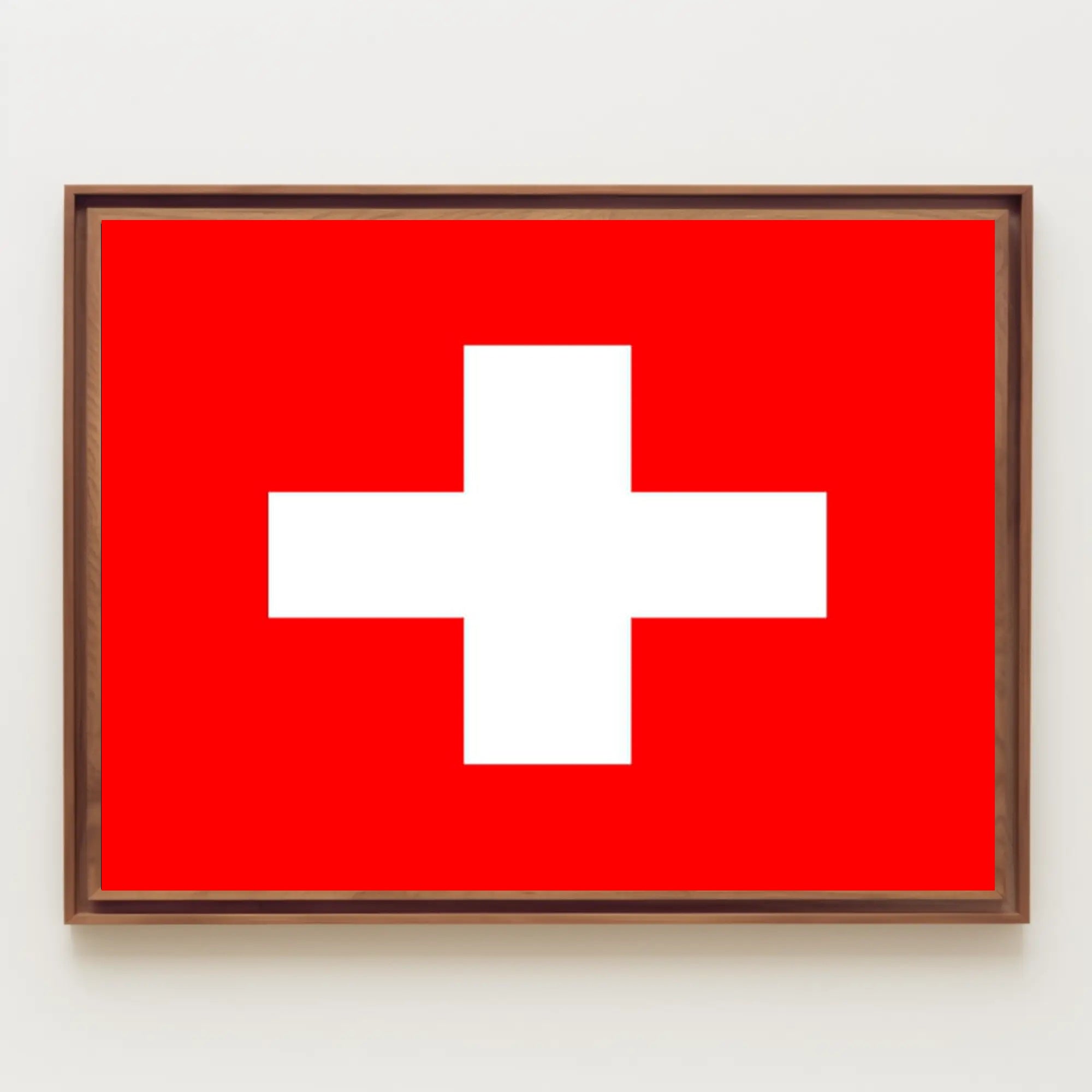 Swiss Flag Minimalist Art for Country Flag Poster PosterGoat