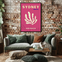 Sydney Beach Vibes Minimalist Travel Poster PosterGoat