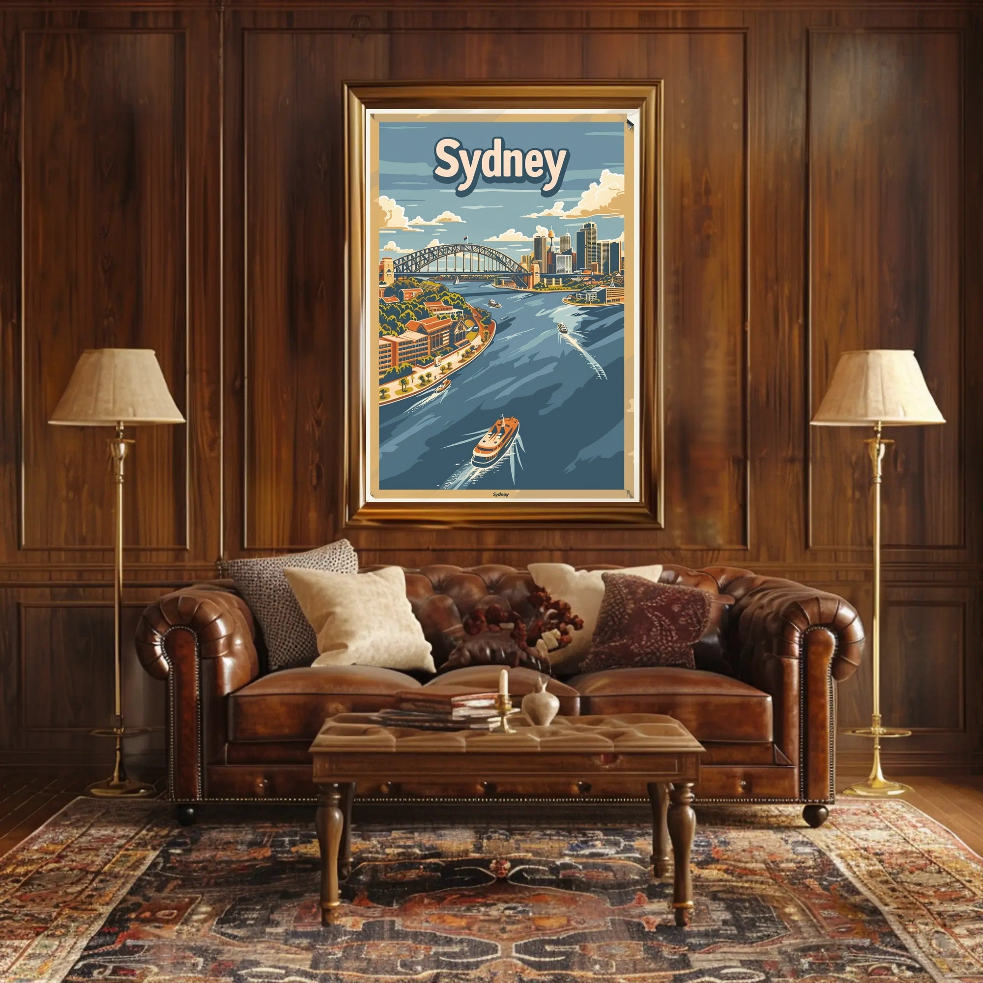 Sydney Cityscape Adventure: Vintage Travel Poster PosterGoat