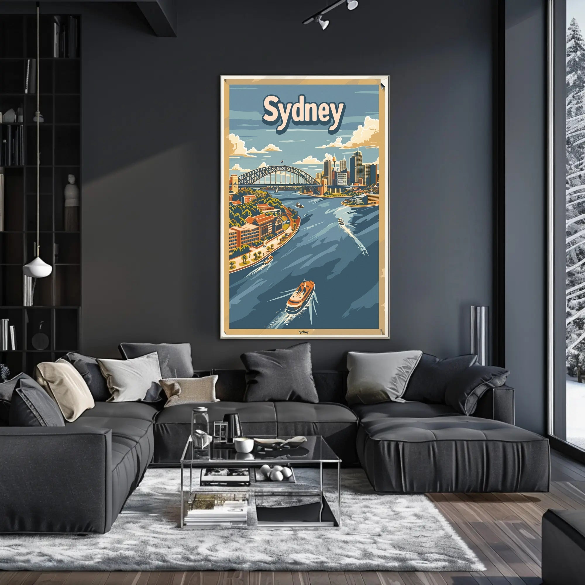 Sydney Cityscape Adventure: Vintage Travel Poster PosterGoat