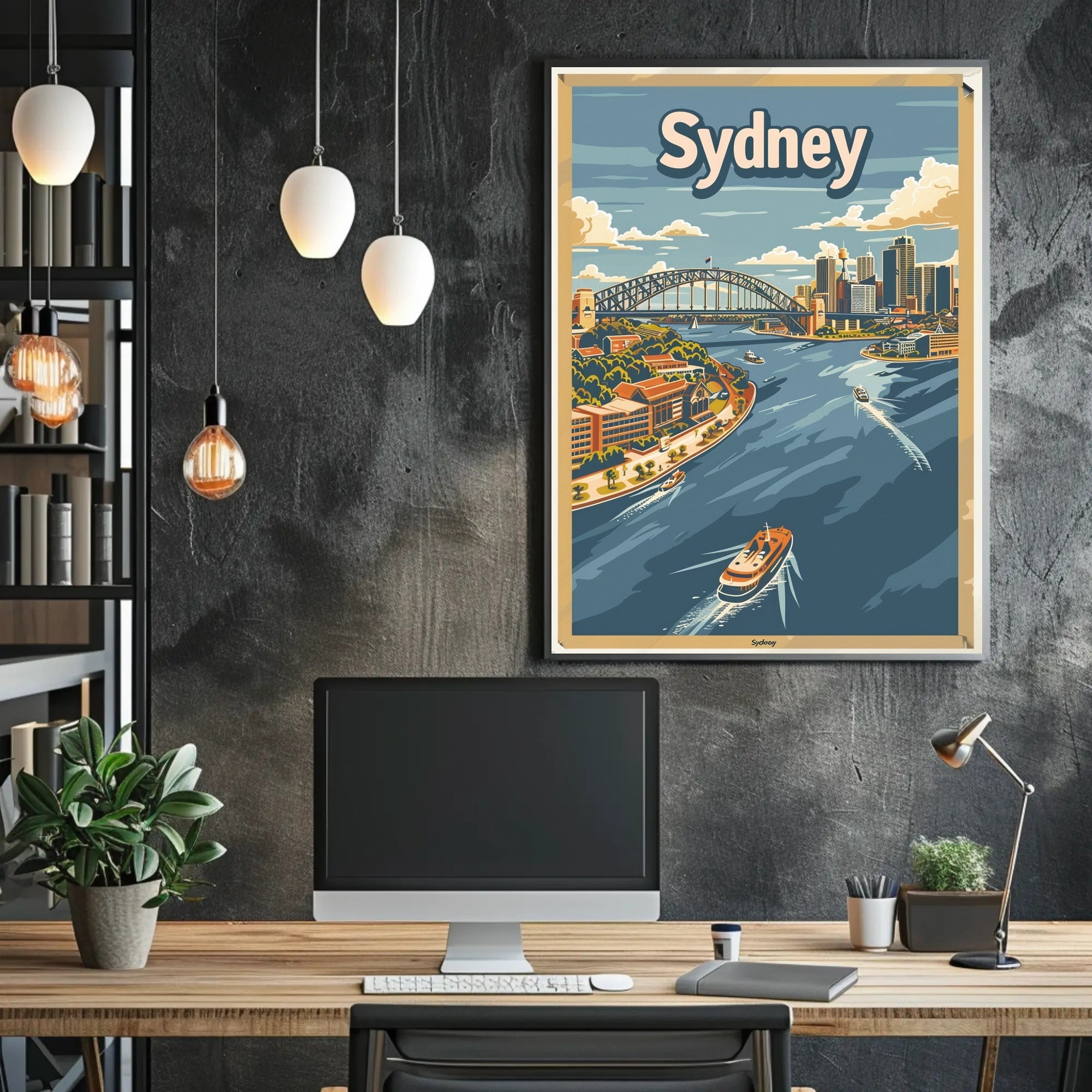 Sydney Cityscape Adventure: Vintage Travel Poster PosterGoat