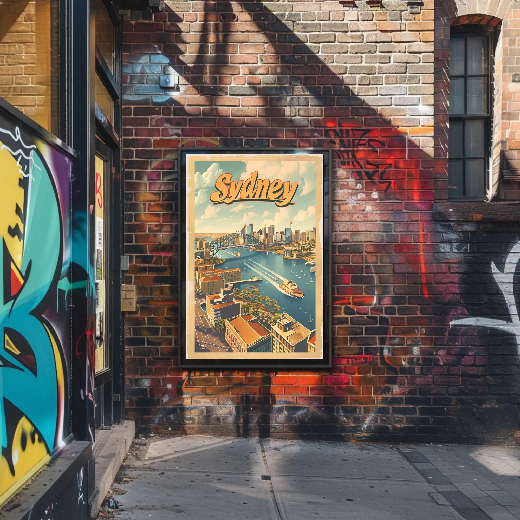 Sydney Harbour Vintage Travel Poster PosterGoat