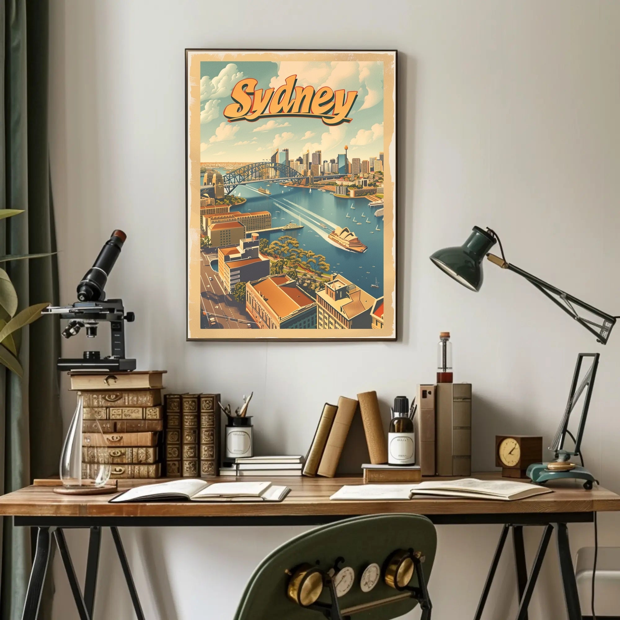 Sydney Harbour Vintage Travel Poster PosterGoat