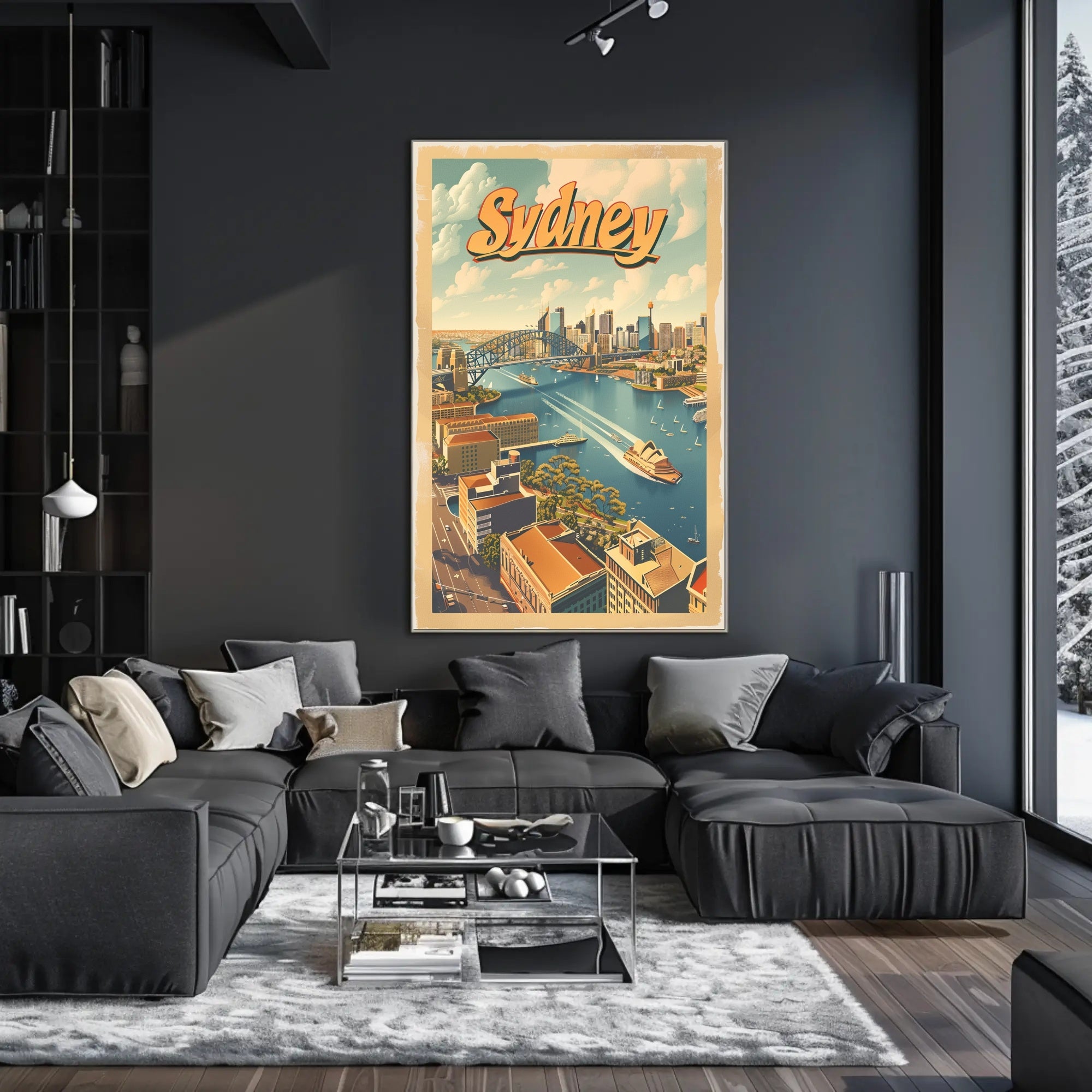 Sydney Harbour Vintage Travel Poster PosterGoat