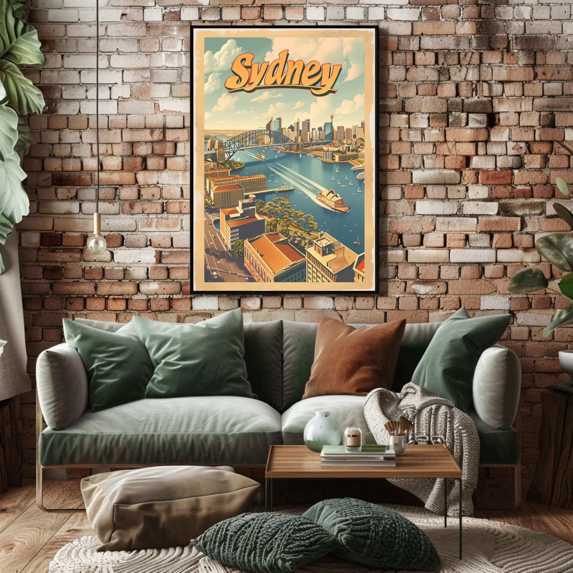 Sydney Harbour Vintage Travel Poster PosterGoat