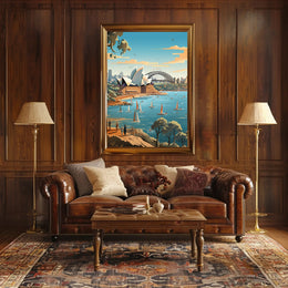 Sydney Iconic Landmarks Travel Poster PosterGoat