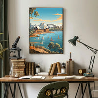 Sydney Iconic Landmarks Travel Poster PosterGoat