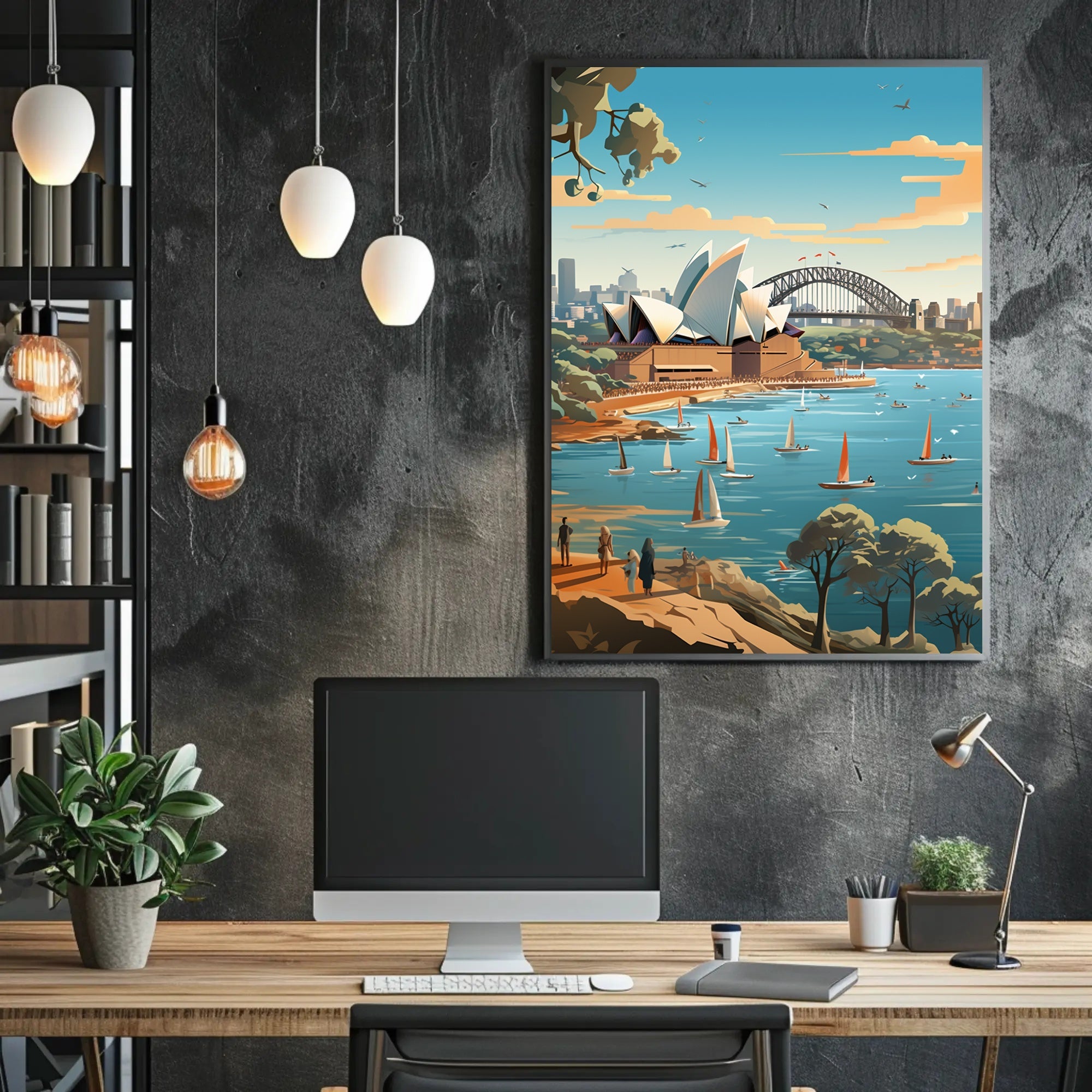 Sydney Iconic Landmarks Travel Poster PosterGoat