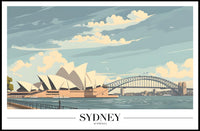Sydney Icons Modern Travel Art: Travel Poster PosterGoat