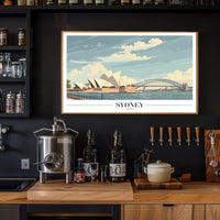 Sydney Icons Modern Travel Art: Travel Poster PosterGoat