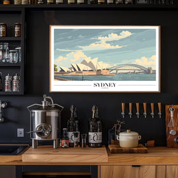 Sydney Icons Modern Travel Art: Travel Poster PosterGoat