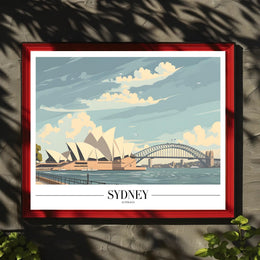 Sydney Icons Modern Travel Art: Travel Poster PosterGoat