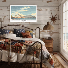 Sydney Icons Modern Travel Art: Travel Poster PosterGoat
