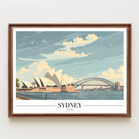Sydney Icons Modern Travel Art: Travel Poster PosterGoat