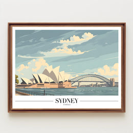 Sydney Icons Modern Travel Art: Travel Poster PosterGoat