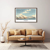 Sydney Icons Modern Travel Art: Travel Poster PosterGoat