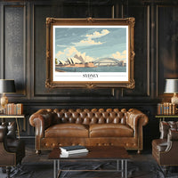 Sydney Icons Modern Travel Art: Travel Poster PosterGoat