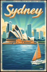Sydney Opera House Travel Poster PosterGoat