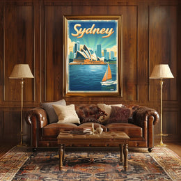 Sydney Opera House Travel Poster PosterGoat