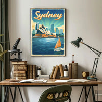 Sydney Opera House Travel Poster PosterGoat