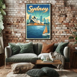 Sydney Opera House Travel Poster PosterGoat