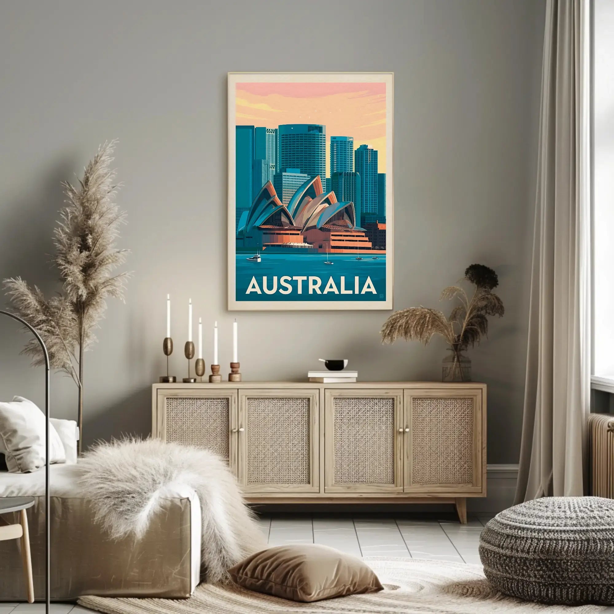 Sydney Opera House Vintage Travel Poster PosterGoat