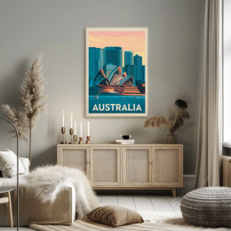 Sydney Opera House Vintage Travel Poster PosterGoat
