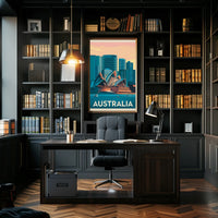 Sydney Opera House Vintage Travel Poster PosterGoat