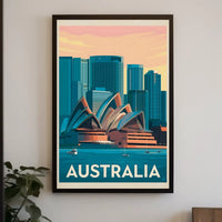 Sydney Opera House Vintage Travel Poster PosterGoat
