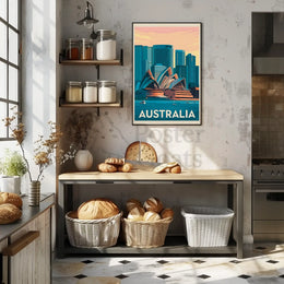 Sydney Opera House Vintage Travel Poster PosterGoat