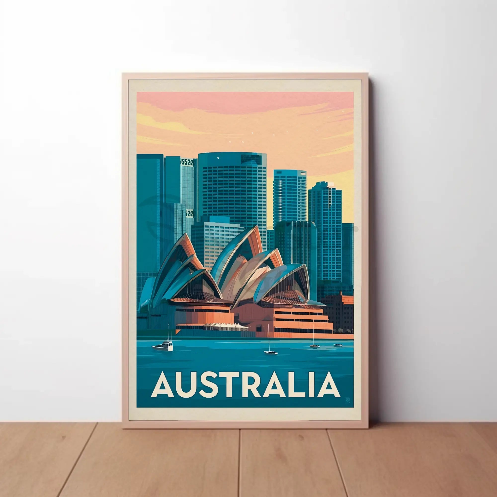 Sydney Opera House Vintage Travel Poster PosterGoat