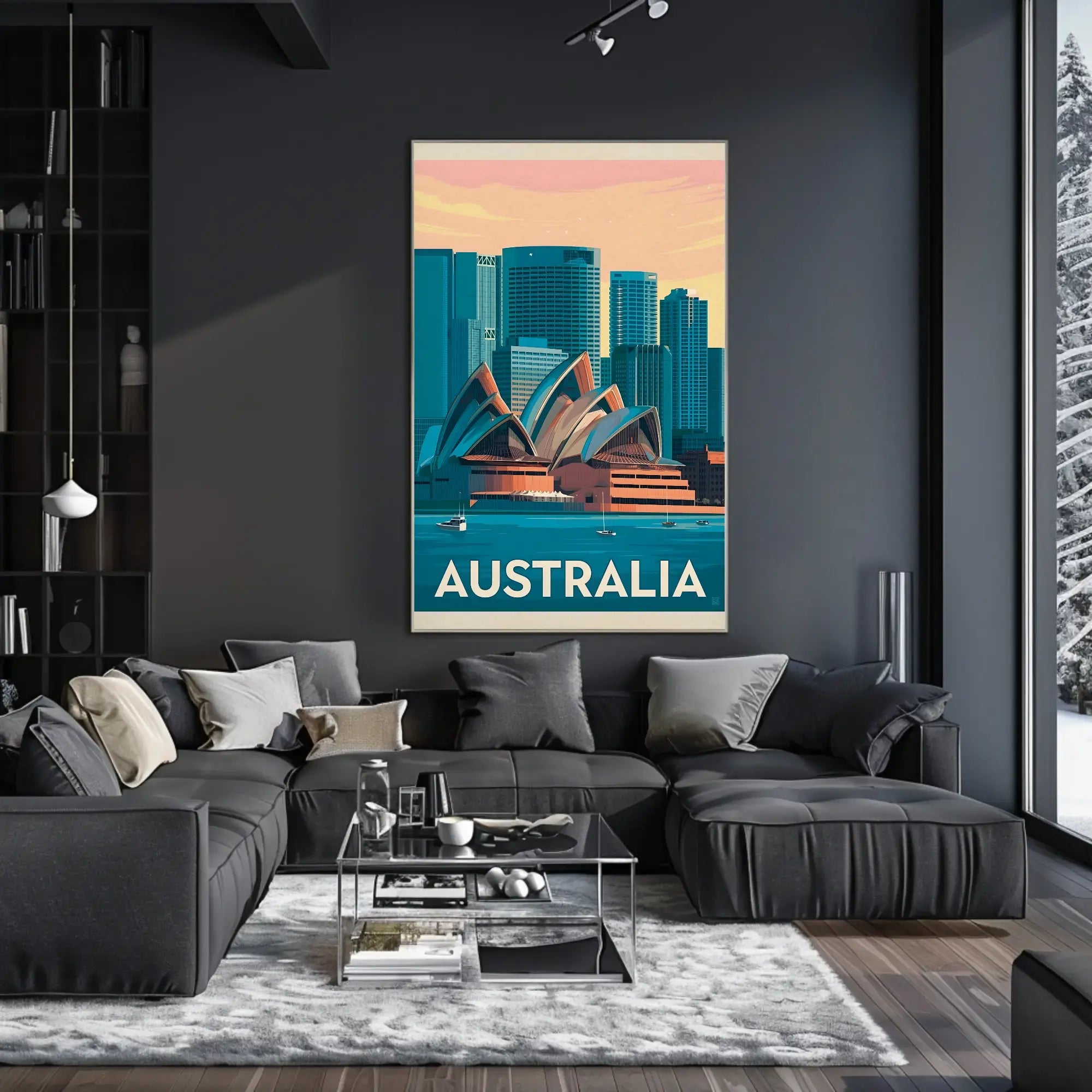 Sydney Opera House Vintage Travel Poster PosterGoat