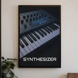 Synthesizer Instrument Electronic Music Abstract Poster PosterGoat