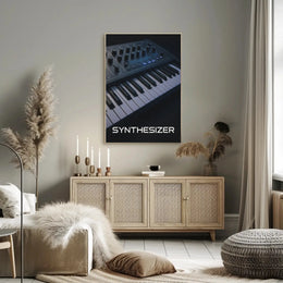 Synthesizer Instrument Electronic Music Abstract Poster PosterGoat