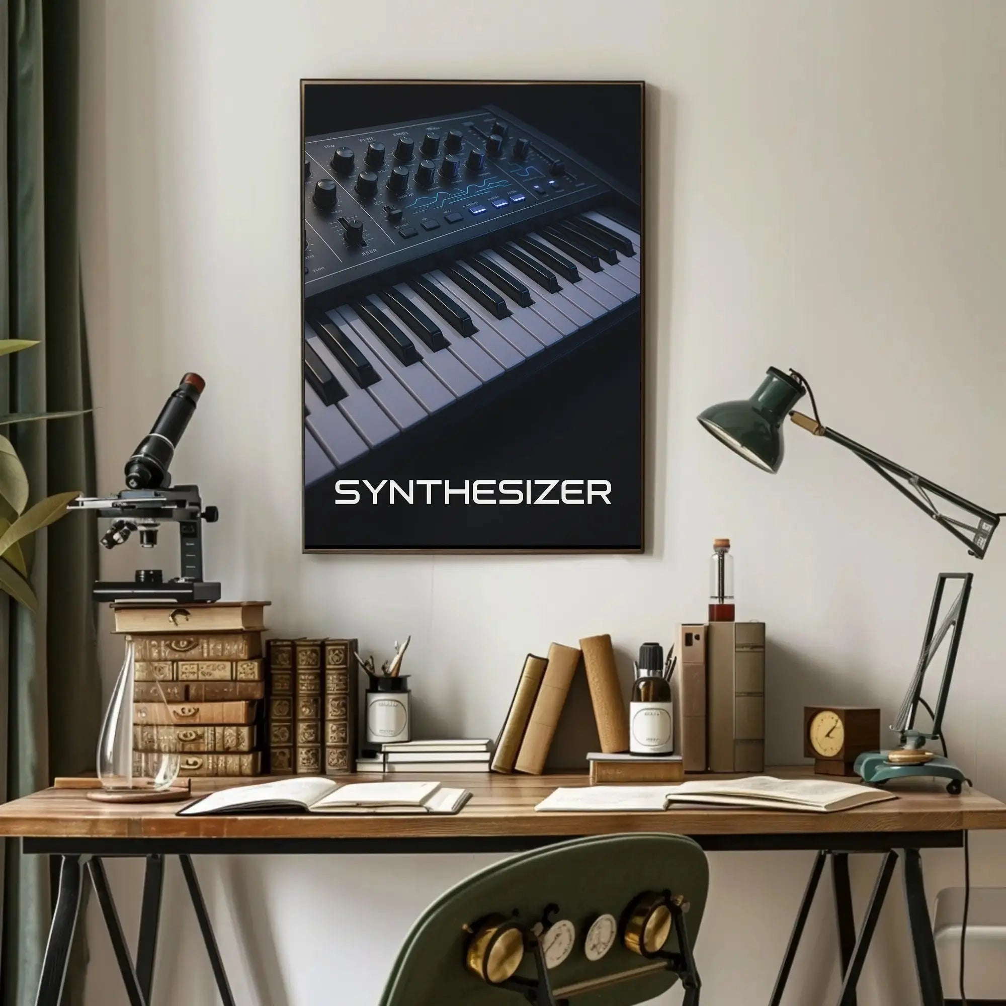 Synthesizer Instrument Electronic Music Abstract Poster PosterGoat